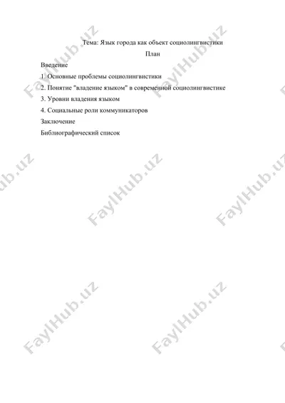 язык города как объект социолингвистики — DOCX