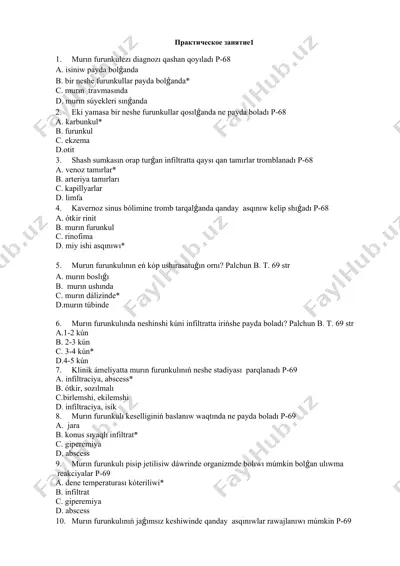 murın furunkulezı diagnozı — DOCX