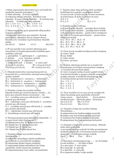 odam organizmida muskullar — PDF