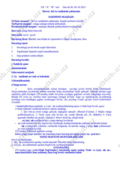 sof va vazifadosh yuklamalar — PDF