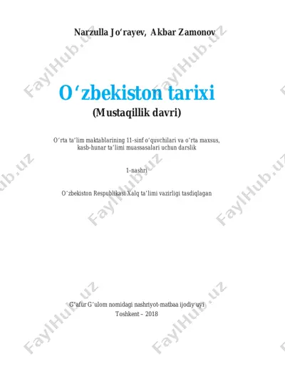 o‘zbekiston tarixi (mustaqillik davri) — PDF