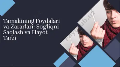 tamakning foydalari va zararlari — PDF