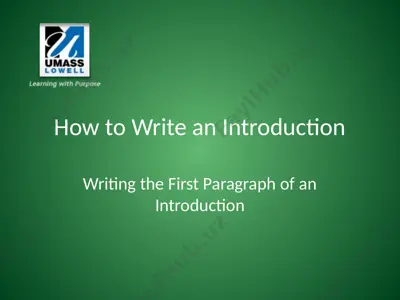 how to write an introduction — PPTX