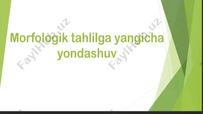 morfologik tahlil ppt — PPTX