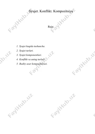 syujet. konflikt. kompozitsiya — DOC