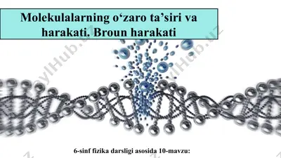 molekulalarning o‘zaro ta’siri va harakati. broun harakati 6-sinf — PPT