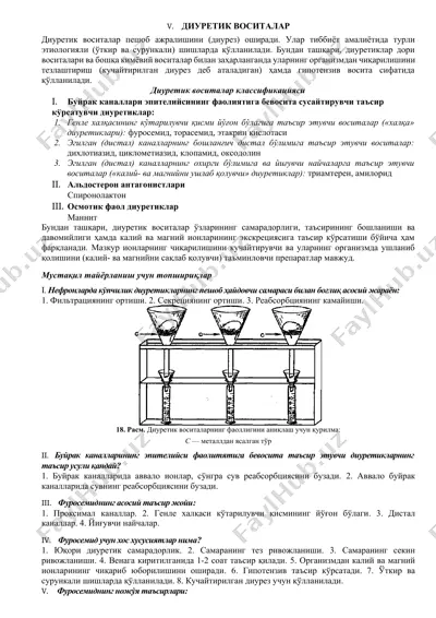 диуретик воситалар — DOCX