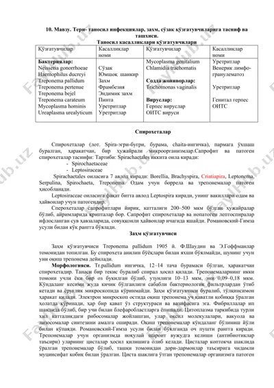 спирохеталар — DOCX