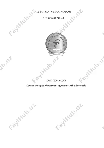 general principles of treatment of patients with tuberculosis — DOCX