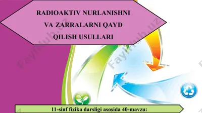 radioaktiv nurlanishni va zarralarni qayd qilish usullari 11-sinf — PPT