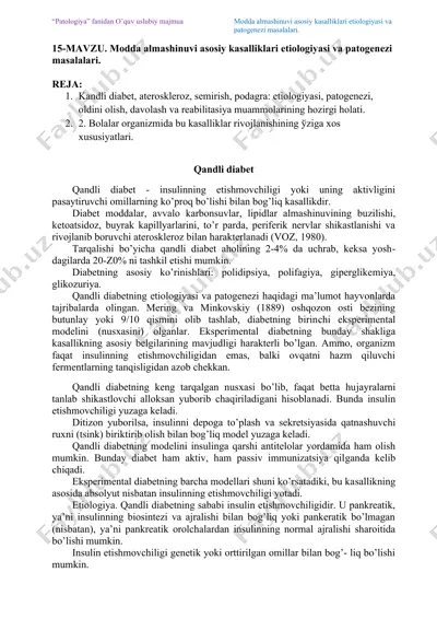 qandli diabet — DOCX