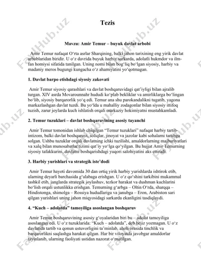 amir temur – buyuk davlat arbobi — DOCX