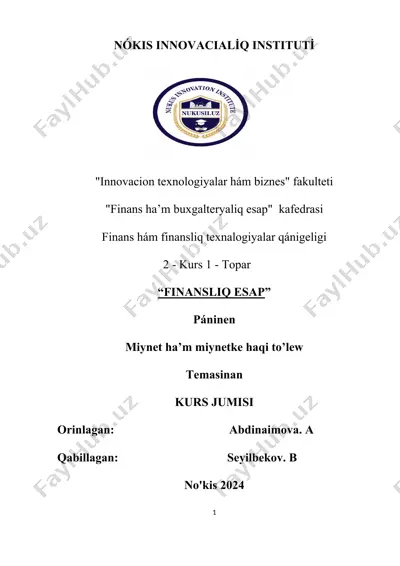 finansliq esap — DOCX