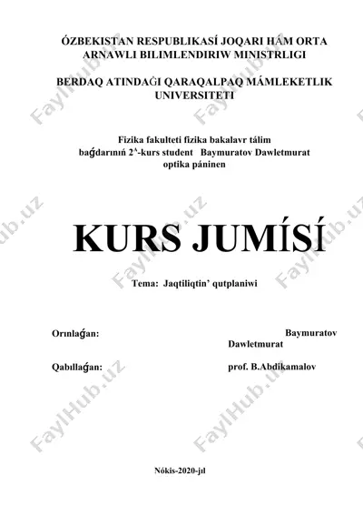jaqtiliqtin’ qutplaniwi — DOCX