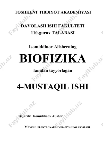 elektrokardiografiya — DOCX