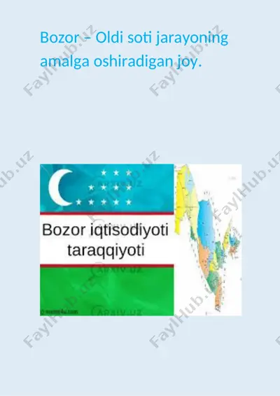 bozor – oldi soti jarayoning amalga oshiradigan joy — DOCX