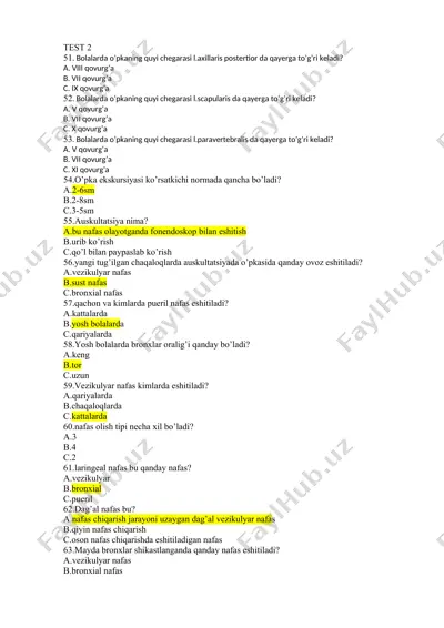 bolalarda o'pkaning tashqi qiymati tushunchalari — DOCX
