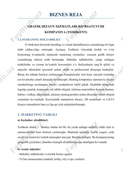 biznes reja grafik dizayn xizmatlari — DOCX