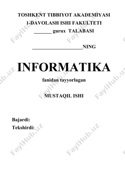 mc excel dasturi — DOCX