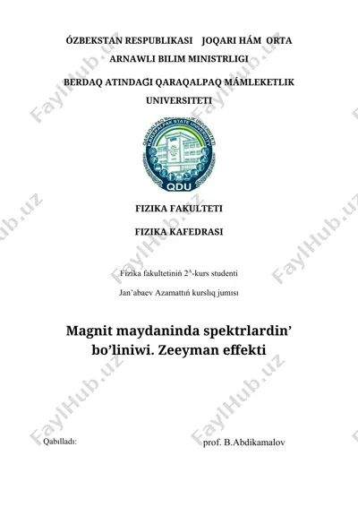 zeeyman effekti — DOCX