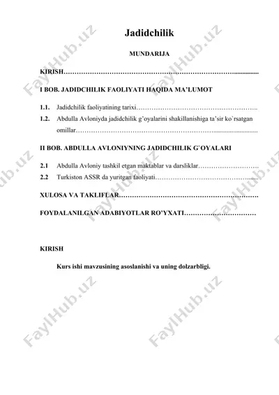 jadidchilik — DOCX