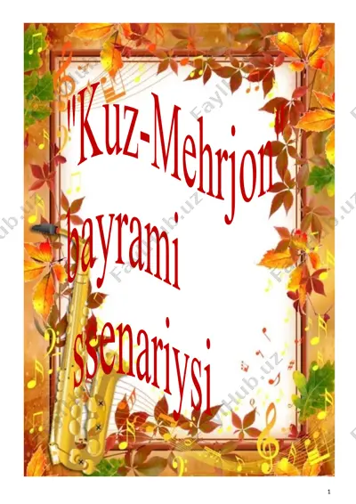 kuz fasli va mehmonlar (болалар залга) — DOCX