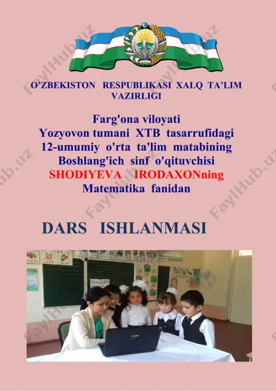 qismlardan butunni, butundan bo’lakarni hosil qilish — DOCX