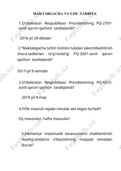 maktabgacha ta'lim - tarbiya — DOCX