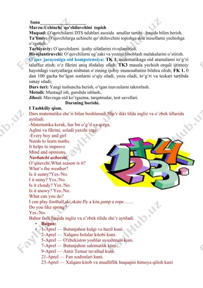 uchinchi qo’shiluvchini topish — DOCX