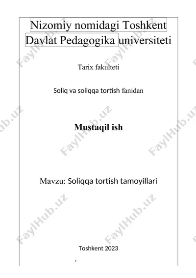 soliqqa tortish tamoyillari — DOCX