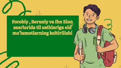 til sathlariga oid ma'lumotlar forobiy, beruniy va ibn sino asarlarida — PPTX