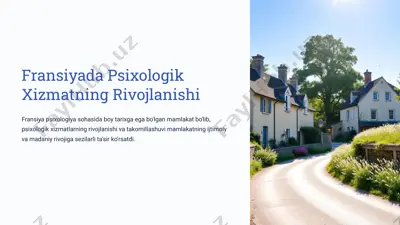fransiyada psixologik xizmatning rivojlanishi — PPTX