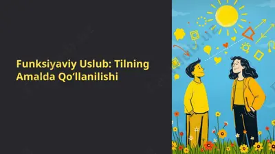 funksiyaviy uslub tilning amalda qo‘llanilishi — PPTX