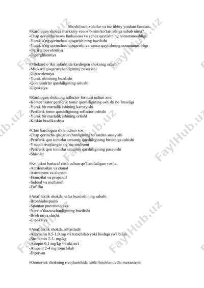kardiologiya fanidan maqolalar — DOCX