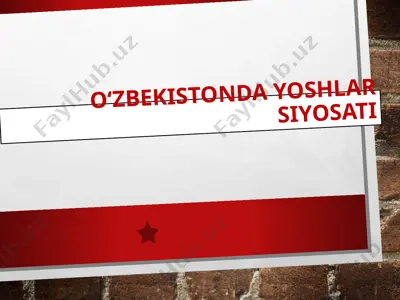 o‘zbekistonda yoshlar siyosati — PPTX