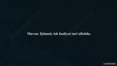 ijtimoiy ish faoliyat turi sifatida maqul muammolar — PPTX
