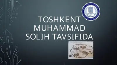 toshkent muhammad solih tavsifida — PPTX