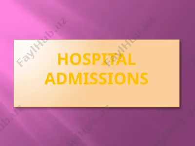 hospital admissions — PPTX
