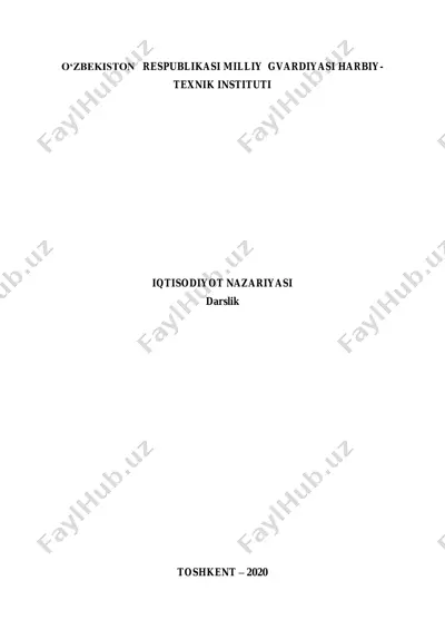 iqtisodiyot nazariyasi (darslik) — PDF