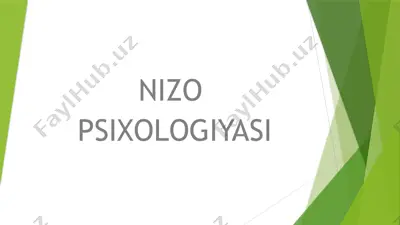 nizo psixologiyasi — PPTX
