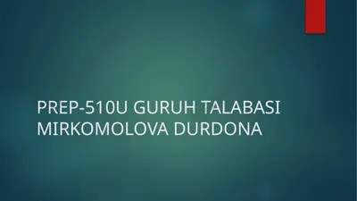 tarbiya va huquqiy madaniyat — PPTX