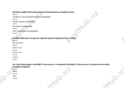 issiqlik fizikasida materialning hajmiy og'rilik bilan issiqlik o'tkazuvchanlik koeffisiyenti — DOCX