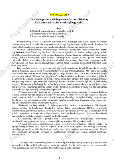 o‘lchash qurilmalarining elementlari tuzilishi — DOCX