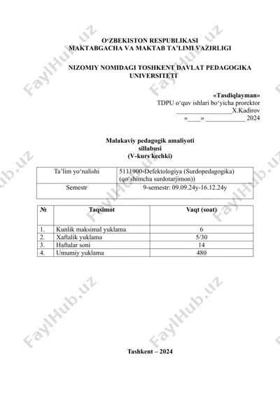 malakaviy pedagogik amaliyoti sillabusi (v-kurs kechki) — DOCX