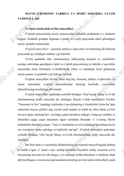 jismoniy tarbiya va sport sohasida ta'lim tamoyillari — DOCX