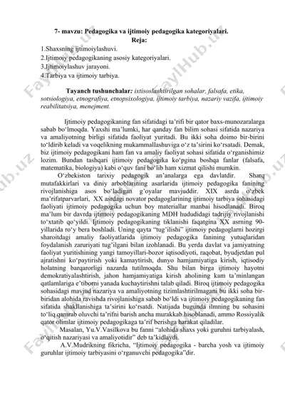 pedagogika va ijtimoiy pedagogika — DOCX