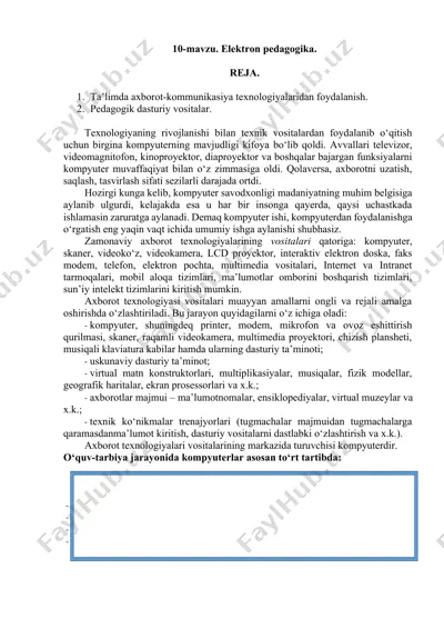 elektron pedagogika — DOCX