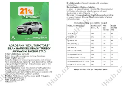 avtokredit "turbo" aksiyasi — DOCX