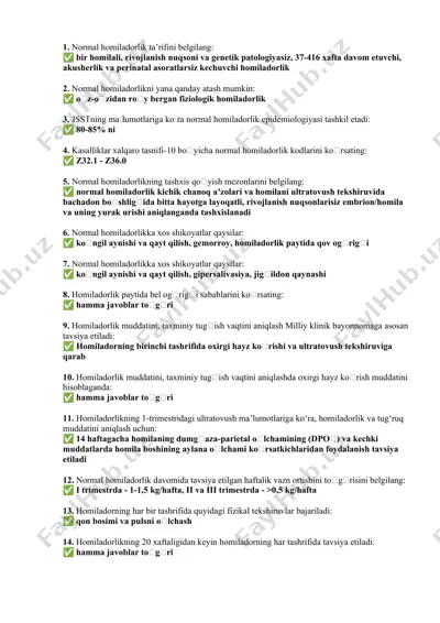normal homiladorlik — DOCX