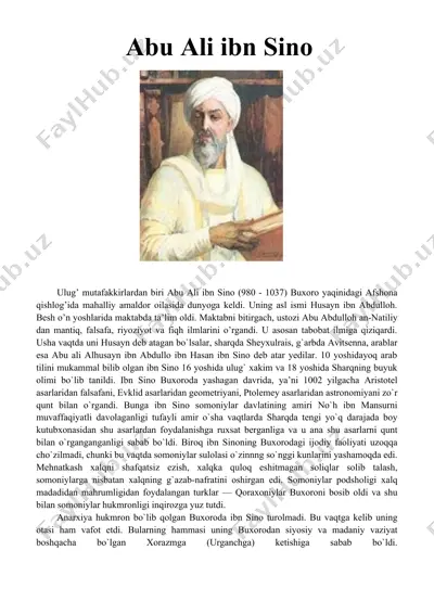 abu ali ibn sino — DOCX
